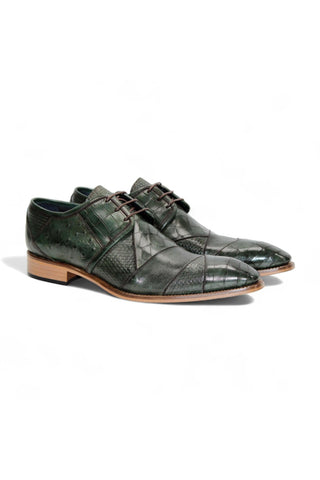 Duca Imperio Men’s Shoes Multi Embossed Leather Cap-Toe Derby (D1156)