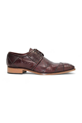 Duca Imperio Men’s Shoes Multi Print Calf-Skin Leather Cap-Toe Derby (D1156)-AmbrogioShoes