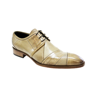 Duca Imperio Men's Shoes Taupe Calf-Skin Leather/Calf Print Oxfords (D1031)-AmbrogioShoes