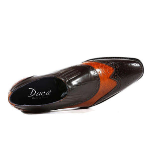 Duca Italian Mens Shoes Crust Cocco T. Moro / Cuoio Loafers (D3013)-AmbrogioShoes