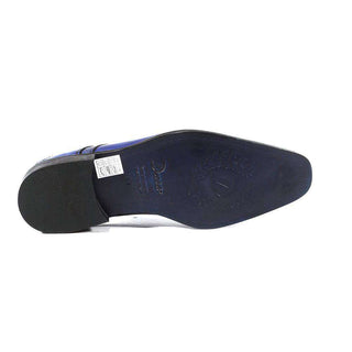 Duca Italian Mens Shoes Crust Cocco Two-Tone Celeste Oxfords (D3008)-AmbrogioShoes