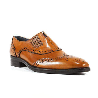 Duca Italian Men's Designer Shoes Crust Leather Wing-tip Oxford (DS2102)-AmbrogioShoes