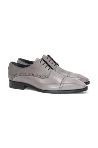 Duca Lombardi Men’s Shoes Leather Cap-Toe Derby (D1157)