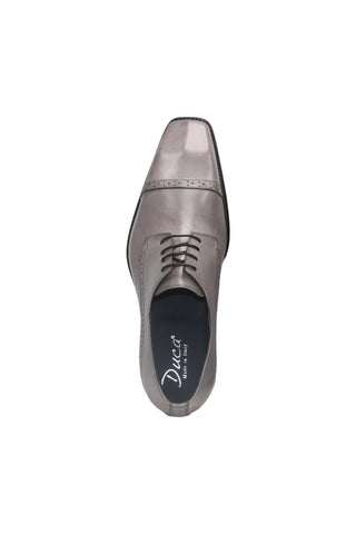 Duca Lombardi Men’s Shoes Leather Cap-Toe Derby (D1157)