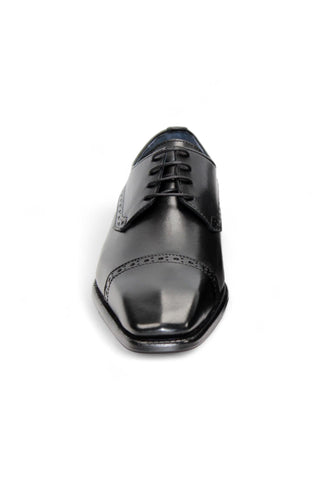 Duca Lombardi Men’s Shoes Leather Cap-Toe Derby (D1157)