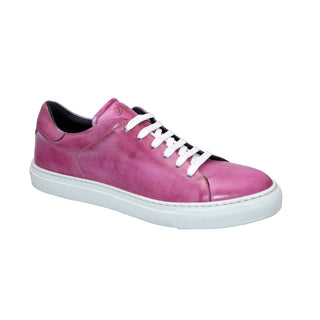Duca Monza Men's Shoes Pink Calf-Skin Leather Sneakers (D1055)-AmbrogioShoes