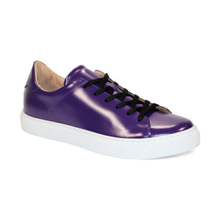 Duca Monza Men's Shoes Purple Calf-Skin Leather Sneakers (D1056)-AmbrogioShoes