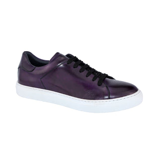 Duca Monza Men's Shoes Purple Calf-Skin Leather Sneakers (D1056)-AmbrogioShoes