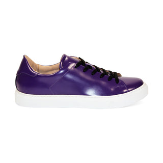 Duca Monza Men's Shoes Purple Calf-Skin Leather Sneakers (D1056)-AmbrogioShoes