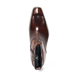 Duca Pedaso Men's Shoes Chocolate/Brandy Calf-Skin Leather Oxfords (D1167)-AmbrogioShoes