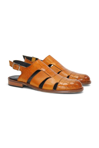 Duca Positano Leather Fisherman Sandal