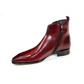 Duca Romano Men's Shoes Cordovan Calf-Skin Leather Boots (D1128)-AmbrogioShoes