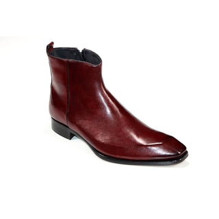 Duca Romano Men's Shoes Cordovan Calf-Skin Leather Boots (D1128)-AmbrogioShoes