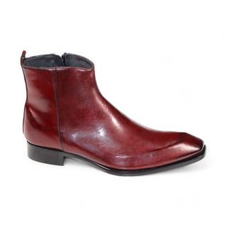 Duca Romano Men's Shoes Cordovan Calf-Skin Leather Boots (D1128)-AmbrogioShoes