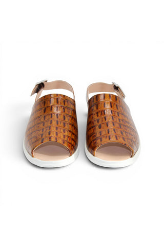 Duca SA136 Embossed Leather Sandal