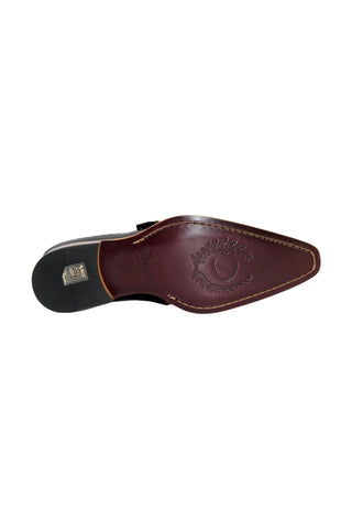 Duca Sezze Men’s Shoes Snake Embossed Calf-Skin Leather Single Monk-Strap (D1172)