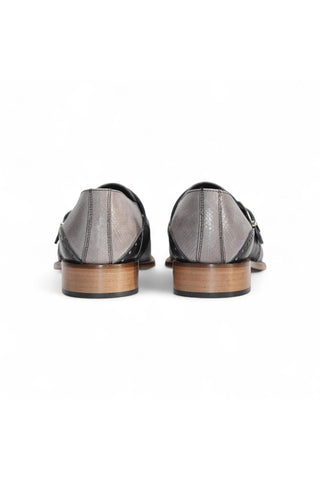 Duca Sezze Men’s Shoes Snake Print Calf-Skin Leather Single Monk-Strap (D1172)-AmbrogioShoes