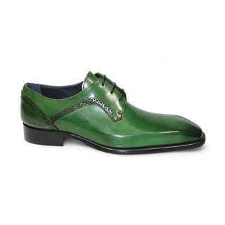 Duca Spada Men's Shoes Green Calf-Skin Leather Oxfords (D1173)-AmbrogioShoes