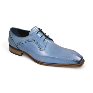 Duca Spada Men's Shoes Light Blue Calf-Skin Leather Oxfords (D1174)-AmbrogioShoes