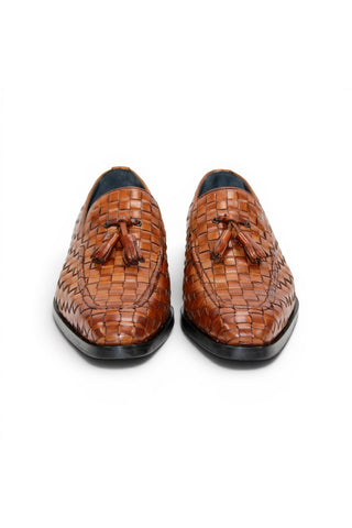 Duca Tirrenea Woven Leather Tassel Loafer