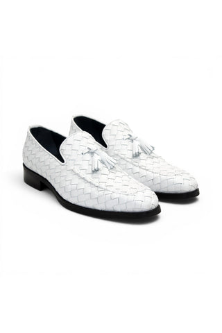 Duca Tirrenea Woven Leather Tassel Loafer