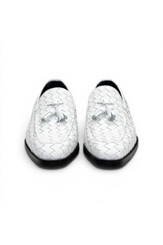 Duca Tirrenea Woven Leather Tassel Loafer