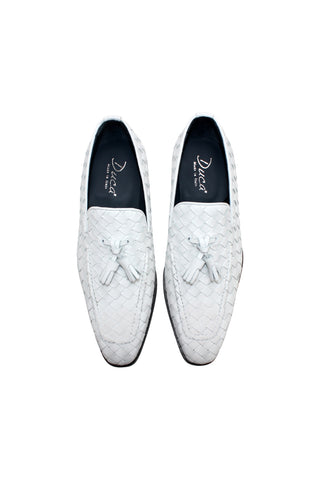 Duca Tirrenea Woven Leather Tassel Loafer