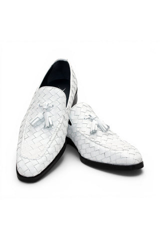 Duca Tirrenea Woven Leather Tassel Loafer