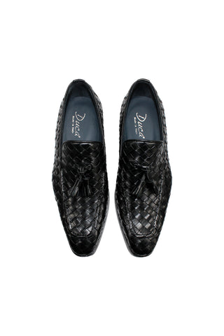 Duca Tirrenea Woven Leather Tassel Loafer