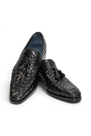 Duca Tirrenea Woven Leather Tassel Loafer