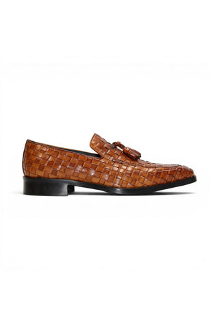 Duca Tirrenea Woven Leather Tassel Loafer