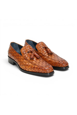 Duca Tirrenea Woven Leather Tassel Loafer
