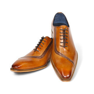 Duca Torre Men's Shoes Cognac/Brown Calf-Skin Leather Oxfords (D1115)-AmbrogioShoes