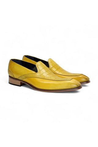 Duca Trento Men’s Shoes Crocodile Embossed Leather Loafer (D1083)