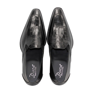 Duca Trento Men’s Shoes Crocodile Print Calf-Skin Leather Loafer (D1083)-AmbrogioShoes