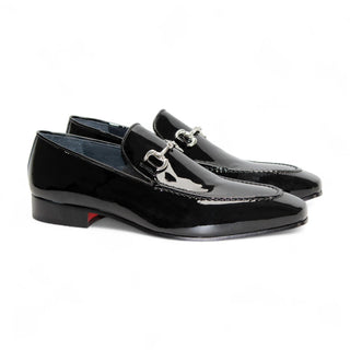 Duca Valenza Patent Leather Slip-On Horse-bit Loafer (D1184)-AmbrogioShoes