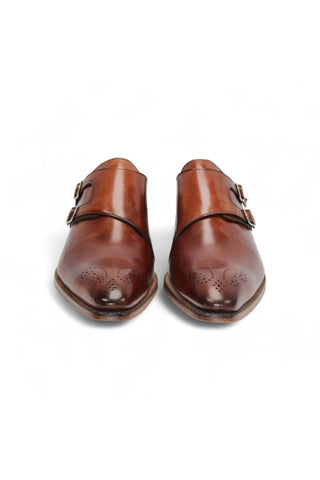 Duca Vergato Men’s Shoes Calf-Skin Leather Double-Monk Strap (D1098)-AmbrogioShoes