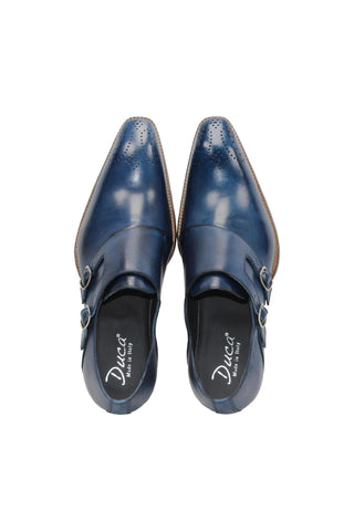 Duca Vergato Men’s Shoes Calf-Skin Leather Double-Monk Strap (D1098)-AmbrogioShoes
