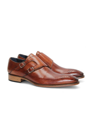 Duca Vergato Men’s Shoes Leather Double-Monk Strap (D1098)