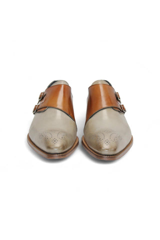 Duca Vergato Men’s Shoes Leather Double-Monk Strap (D1098)