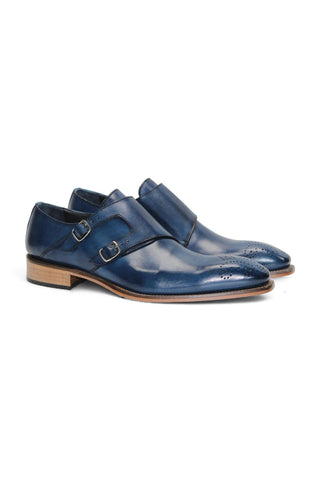 Duca Vergato Men’s Shoes Leather Double-Monk Strap (D1098)