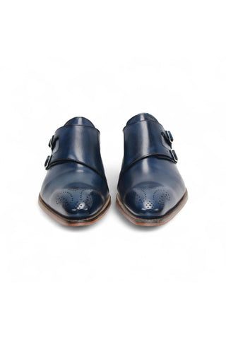 Duca Vergato Men’s Shoes Leather Double-Monk Strap (D1098)