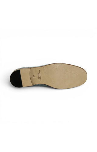 Emilio Franco EF439 Linen & Leather Horse-Bit Loafer