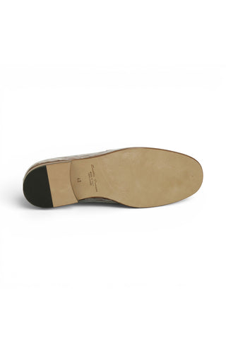 Emilio Franco EF439 Linen & Leather Horse-Bit Loafer