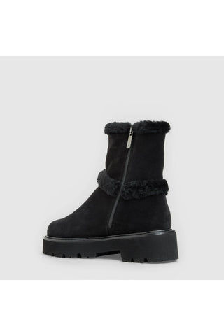 Aquatalia Ella suede ankle boot in Black - view 4