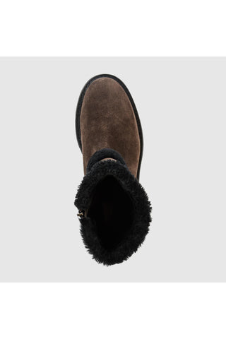 Aquatalia Ella suede ankle boot in Espresso - view 3