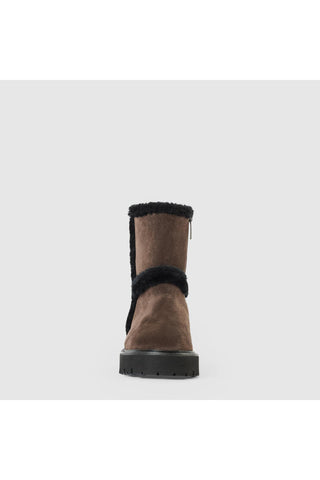 Aquatalia Ella suede ankle boot in Espresso - view 5