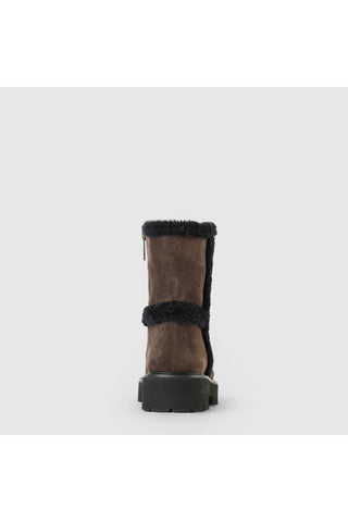 Aquatalia Ella suede ankle boot in Espresso - view 6