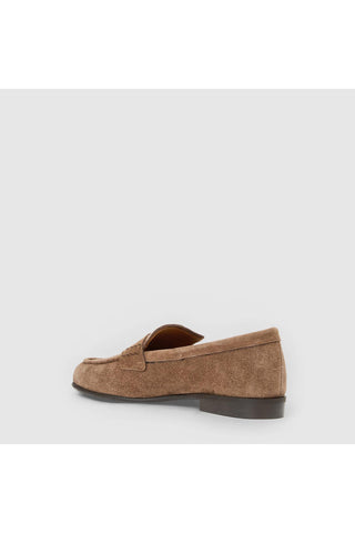 Aquatalia Elis suede loafer in Amaretto - view 4