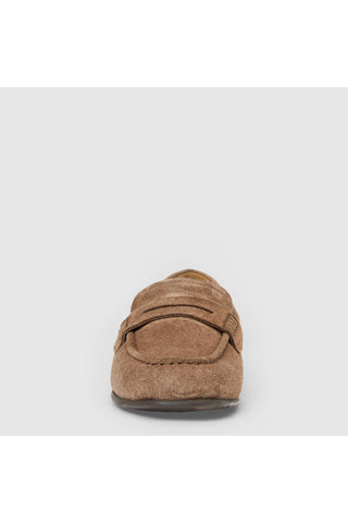 Aquatalia Elis suede loafer in Amaretto - view 5